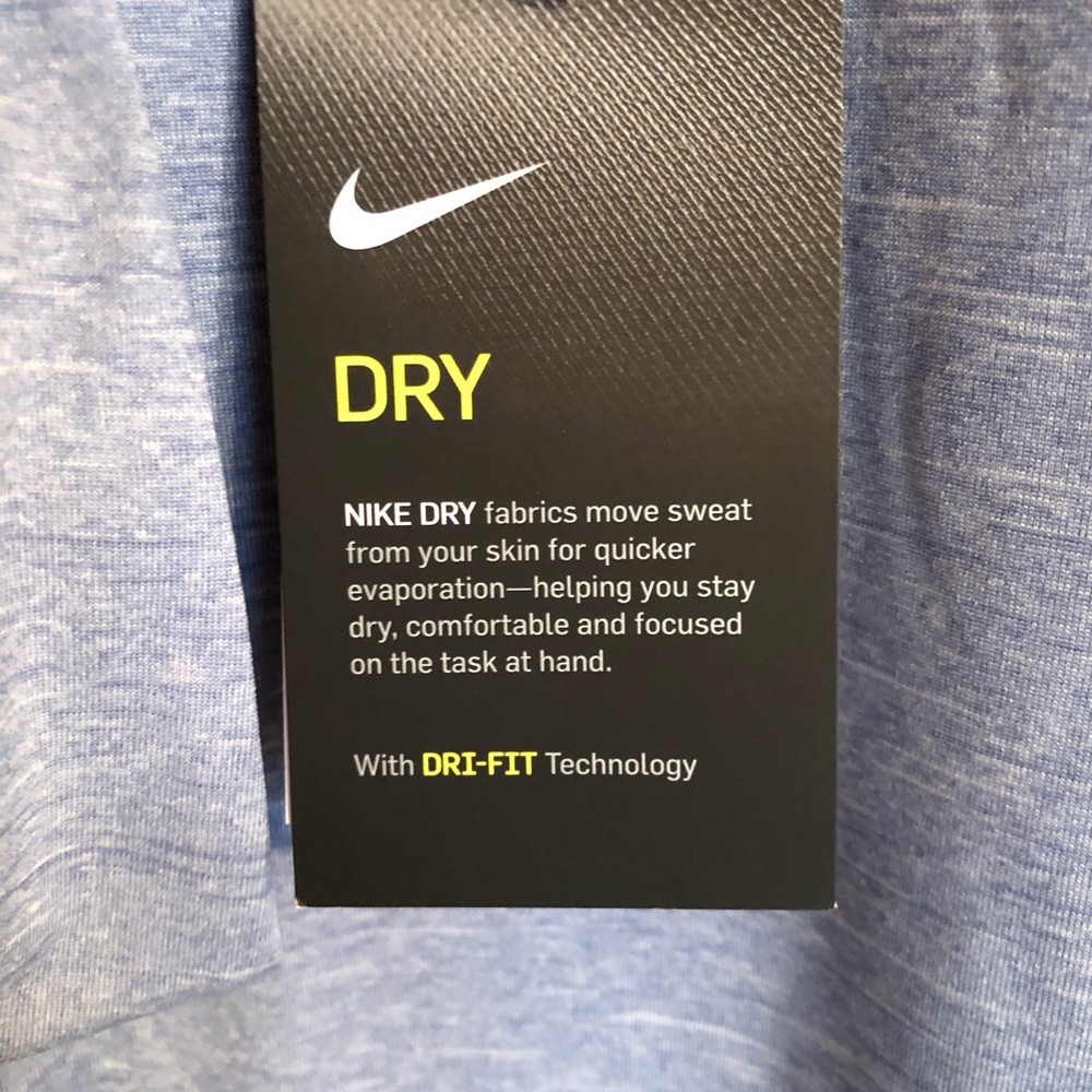 NEW Nike Dry-fit Heather Hydroguard long sleeve Blue Shirt S - Picture 6 of 6